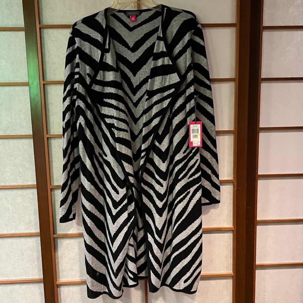 Vince Camuto Zebra Print Cardigan - New with Tags!  Size M